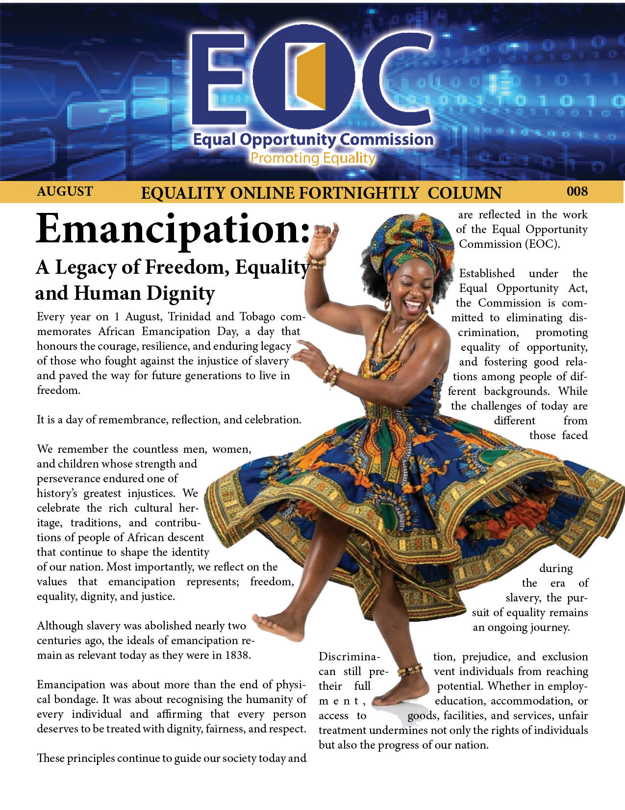 Emancipation A Legacy of Freedom, Equality and Human Dignity
